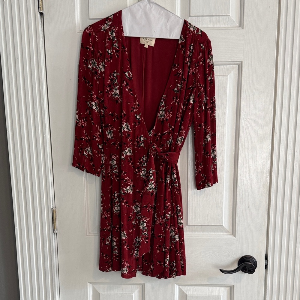 Sezane Floral Wrap Dress 34